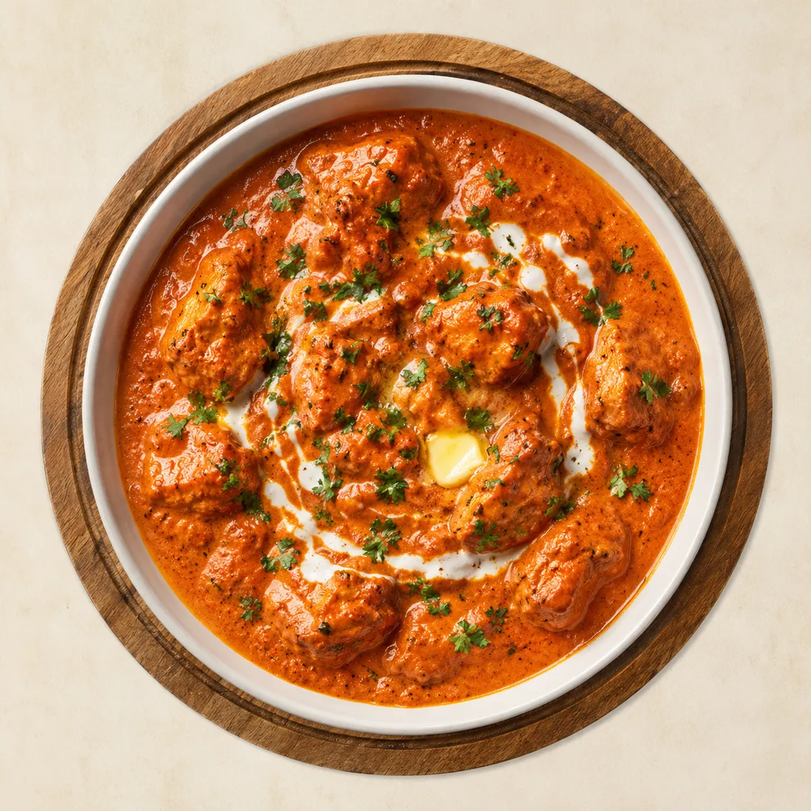 Butter Chicken at Royal Crown Restaurant Winnipeg — rich creamy tomato-based curry