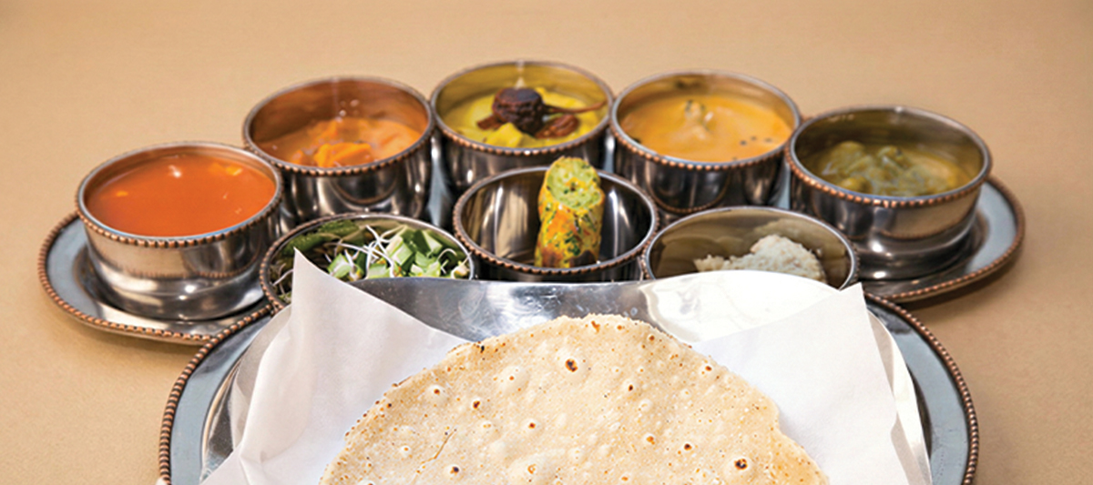 Veg and Non-Veg Thali at Royal Crown Restaurant Winnipeg — complete Indian meal platter